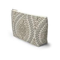 Mumbai Lace Accessory Pouch w T-bottom in Brown